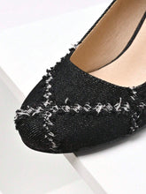 2024 Women Versatile Single Buckle Fashion Round Toe Chunky Heel Pumps